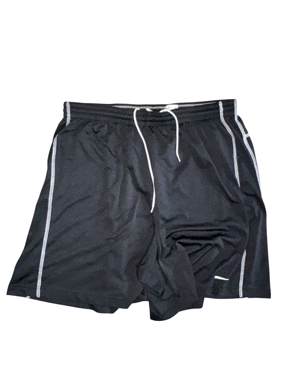 Nike Men's Black Athletic Shorts with White Drawstring Y2K 2014 XL